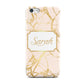 Personalised Gold Marble Pink Name Apple iPhone 5c Case