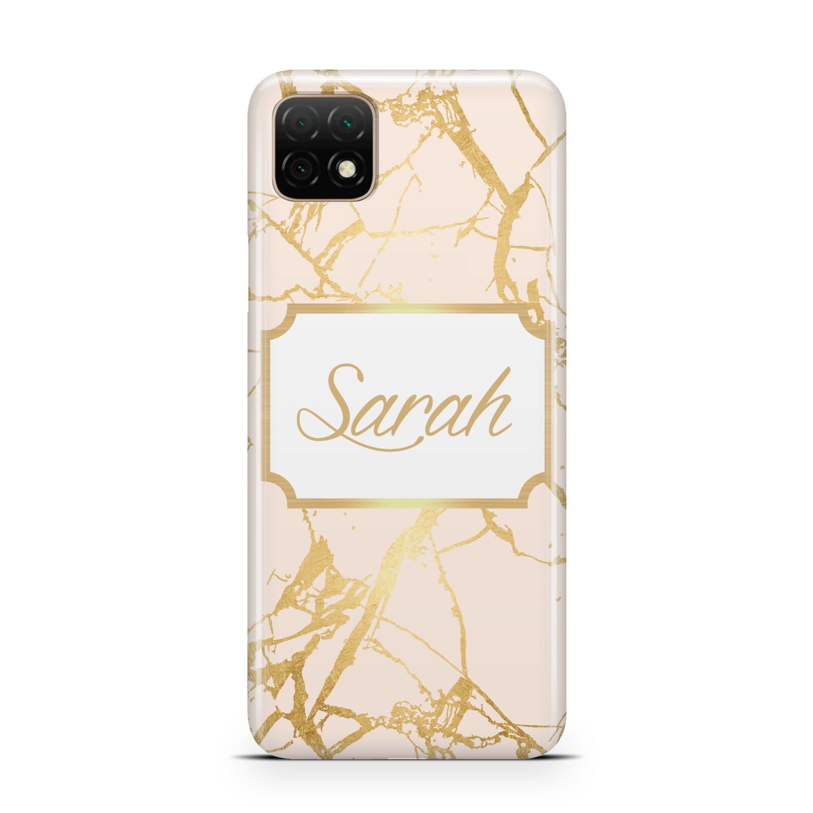 Personalised Gold Marble Pink Name Huawei Enjoy 20 Phone Case