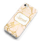 Personalised Gold Marble Pink Name iPhone 8 Bumper Case on Silver iPhone Alternative Image