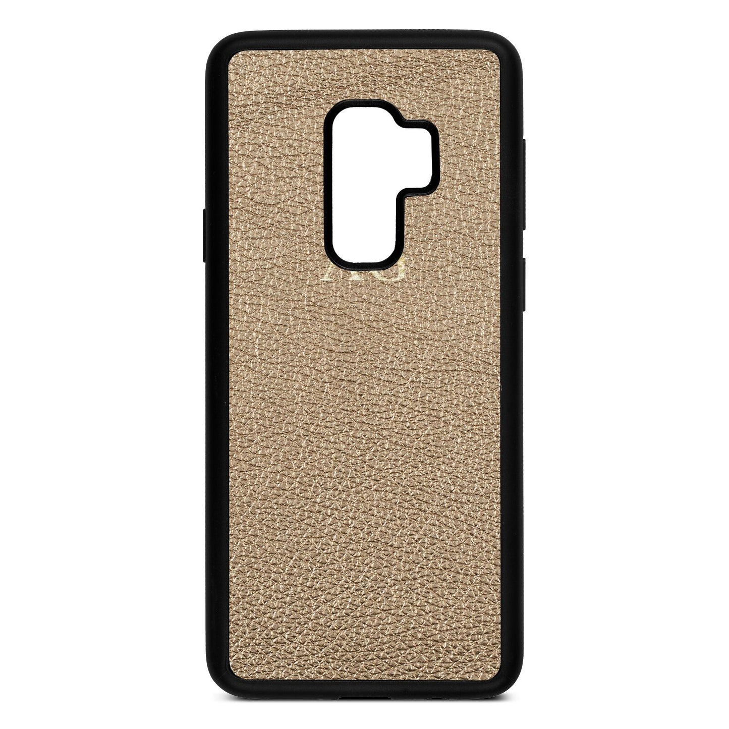 Personalised Gold Pebble Leather Samsung S9 Plus Case