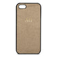 Personalised Gold Pebble Leather iPhone 5 Case