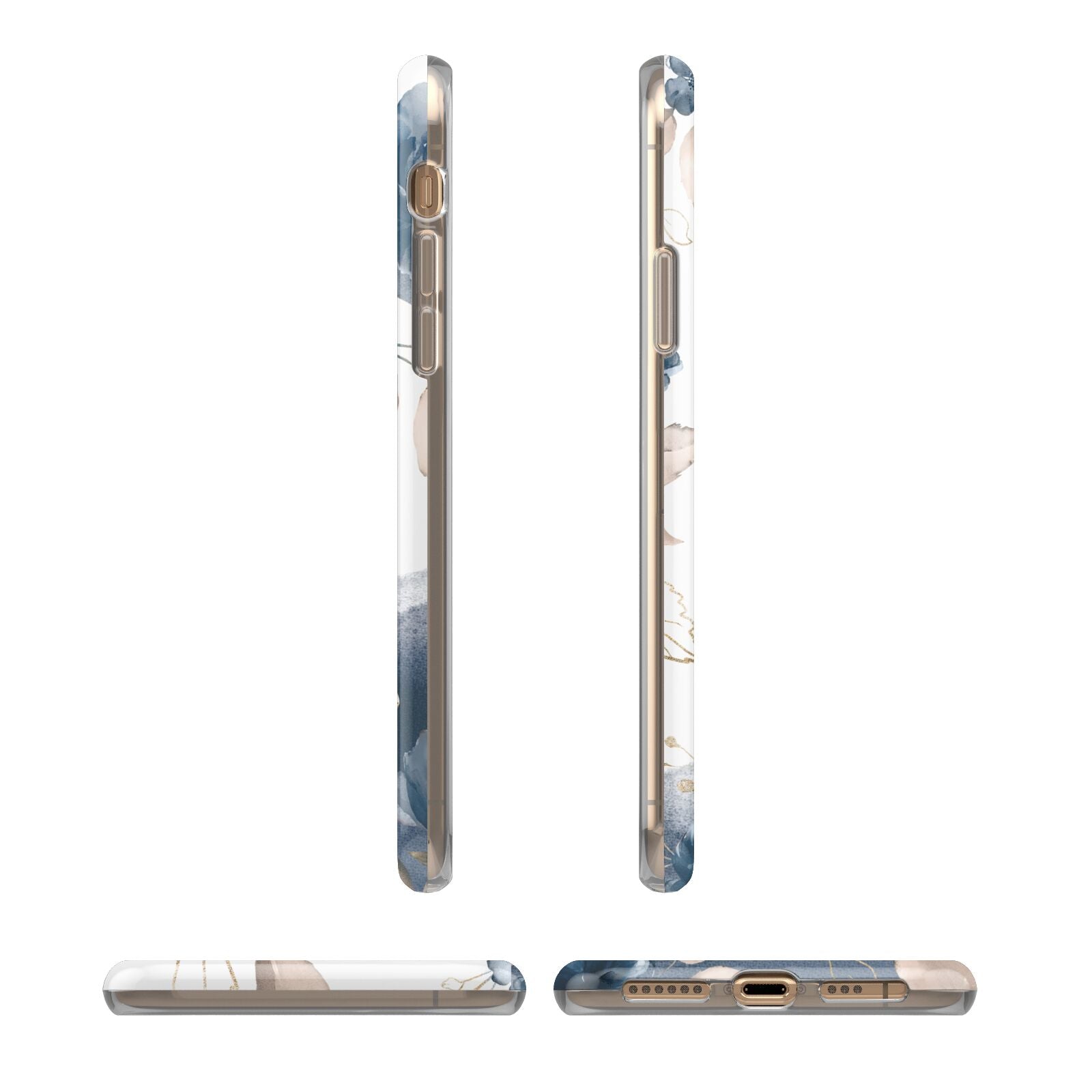 Personalised Gold Peonies iPhone 11 3D Tough Case Angle Images