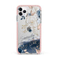Personalised Gold Peonies iPhone 11 Pro Max Impact Pink Edge Case