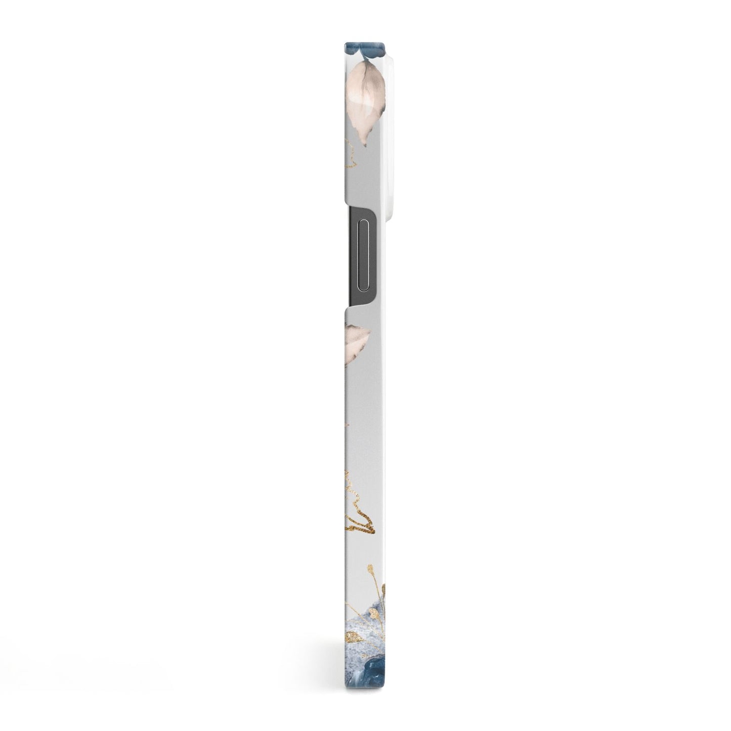 Personalised Gold Peonies iPhone 13 Pro Max Side Image 3D Snap Case