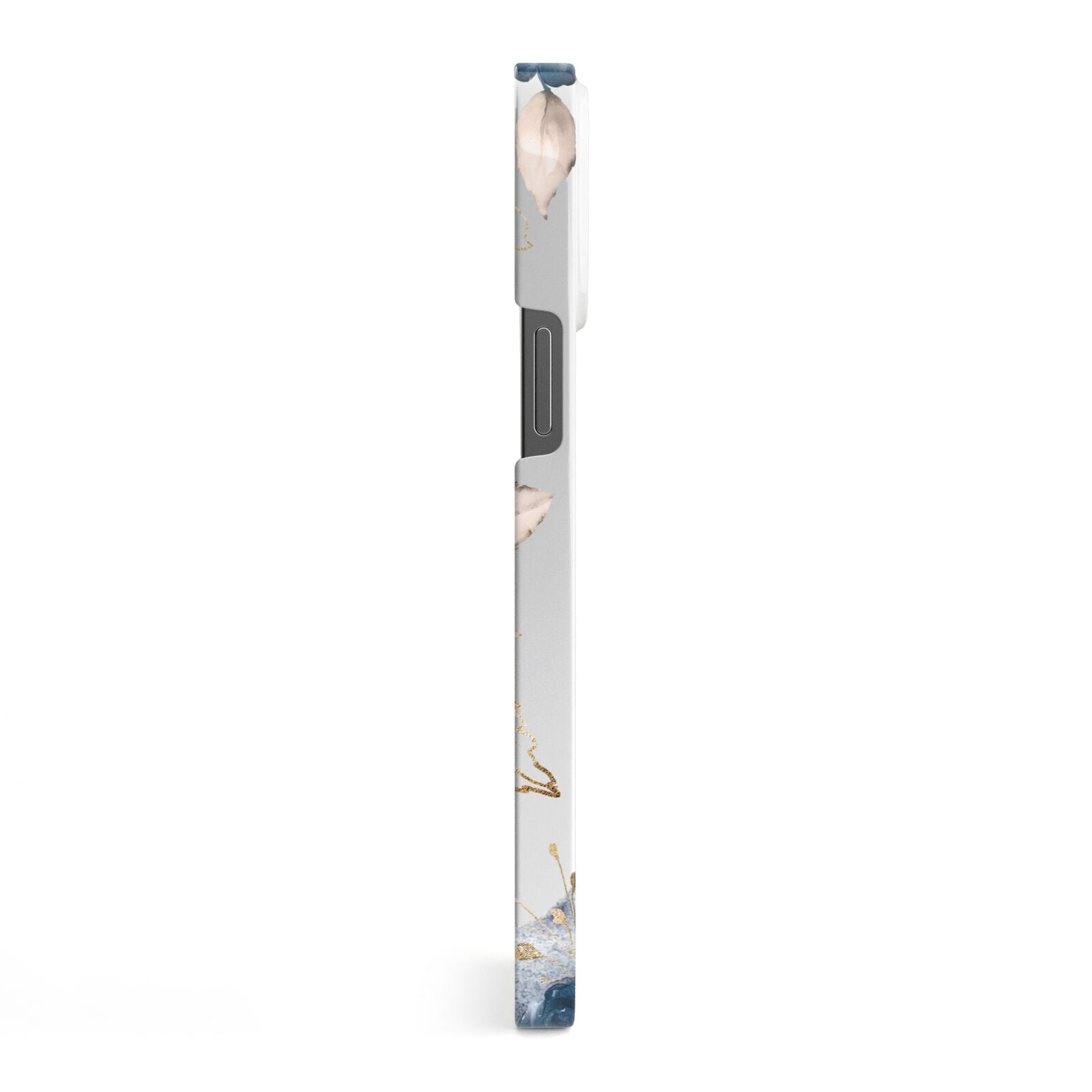 Personalised Gold Peonies iPhone 13 Pro Max Side Image 3D Snap Case