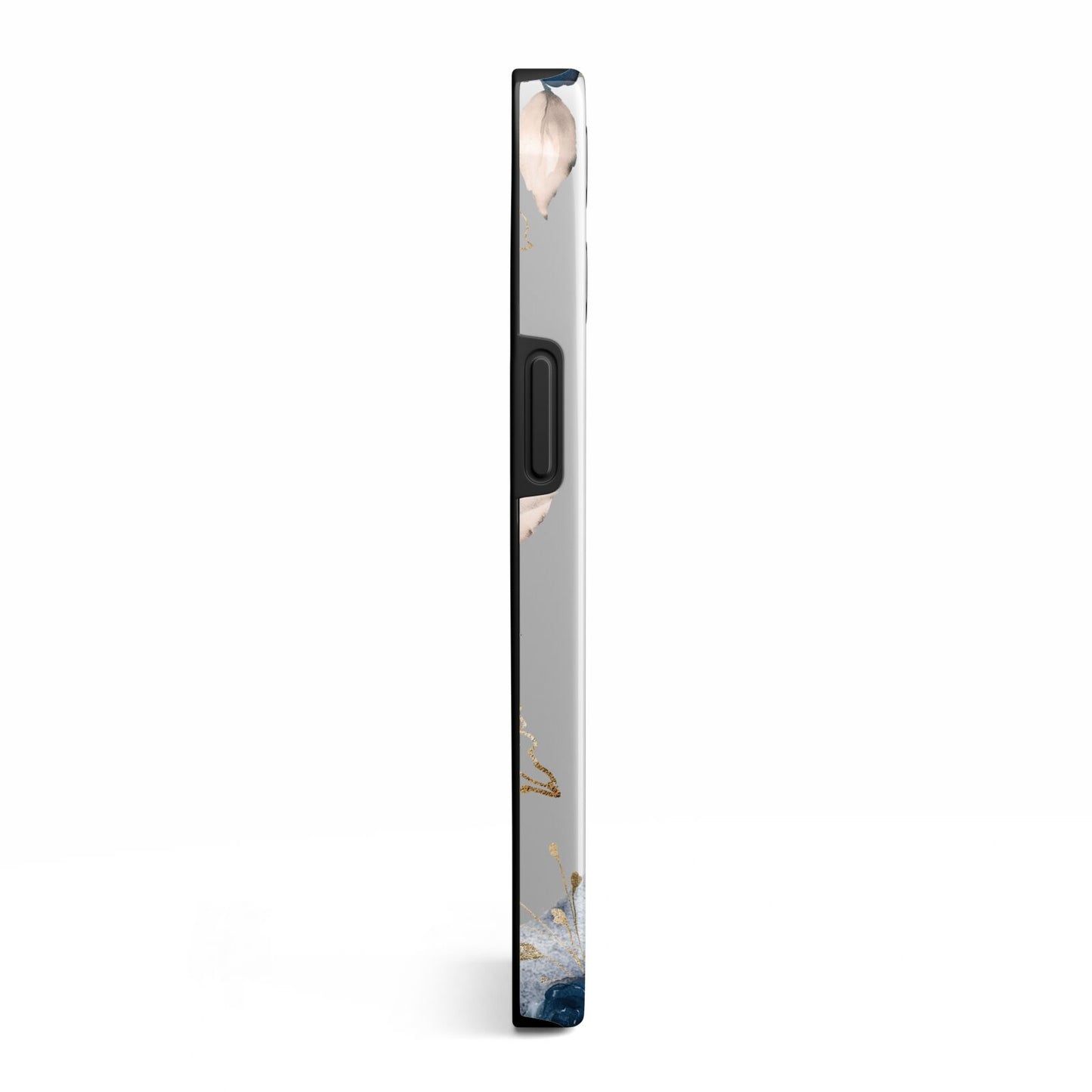 Personalised Gold Peonies iPhone 13 Pro Side Image 3D Tough Case