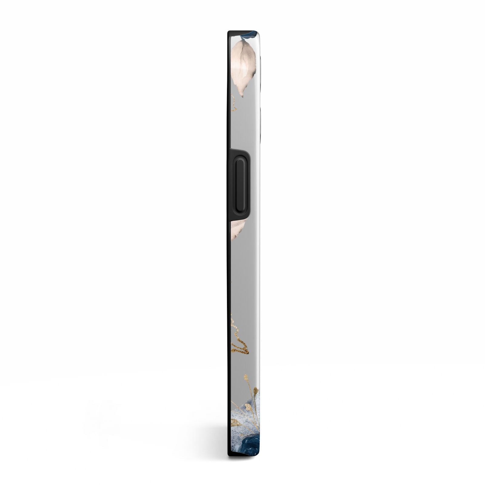 Personalised Gold Peonies iPhone 13 Pro Side Image 3D Tough Case