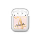 Personalised Gold Pink Marble AirPods Case