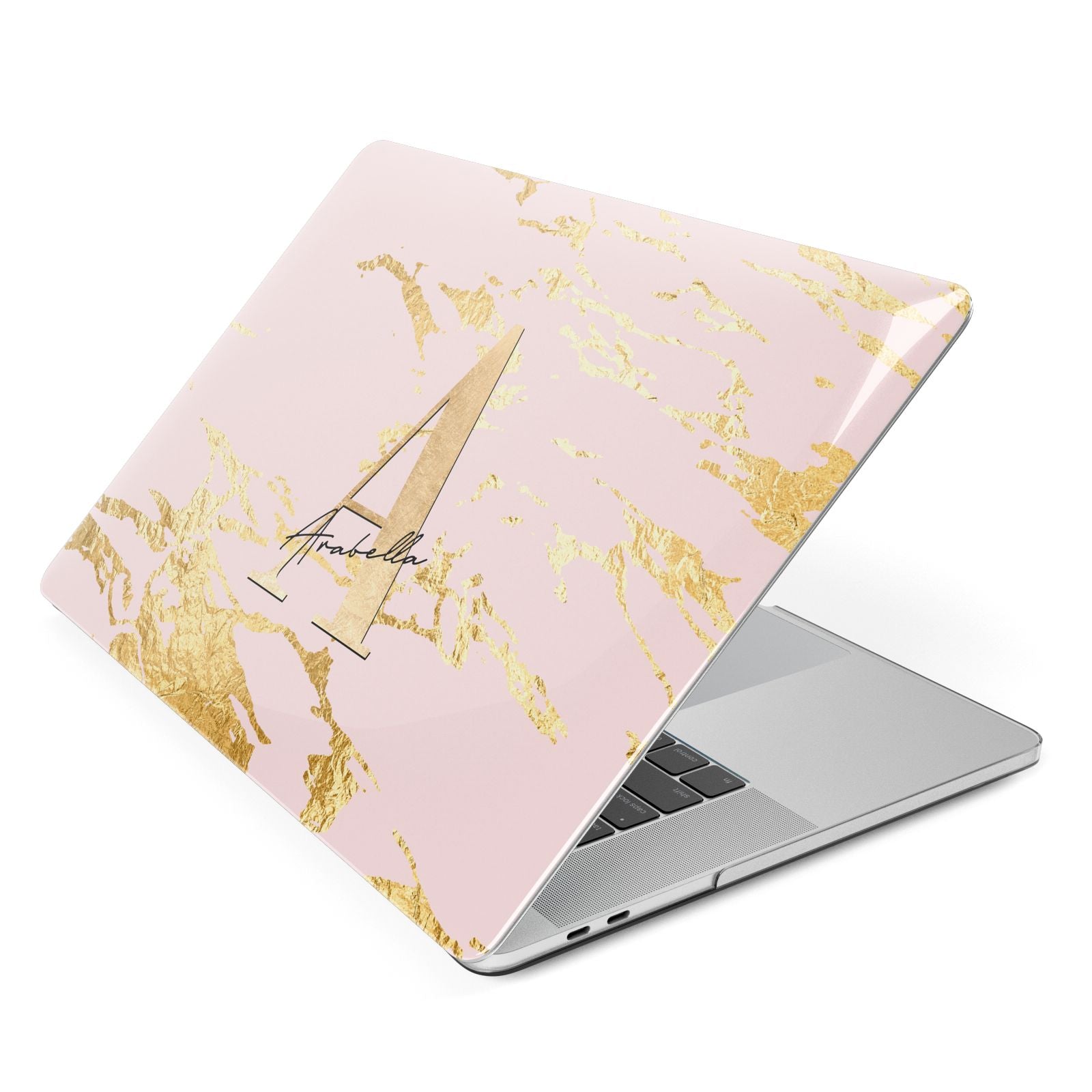 Personalised Gold Pink Marble Macbook Case – Dyefor