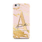 Personalised Gold Pink Marble Apple iPhone 5c Case
