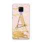 Personalised Gold Pink Marble Huawei Mate 20X Phone Case