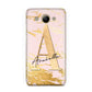 Personalised Gold Pink Marble Huawei Y3 2017