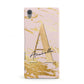 Personalised Gold Pink Marble Sony Xperia Case