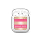 Personalised Gold Pink Stripes Name Initial AirPods Case