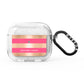 Personalised Gold Pink Stripes Name Initial AirPods Glitter Case 3rd Gen