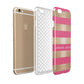 Personalised Gold Pink Stripes Name Initial Apple iPhone 6 3D Tough Case Expanded view