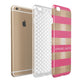 Personalised Gold Pink Stripes Name Initial Apple iPhone 6 Plus 3D Tough Case Expand Detail Image