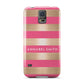 Personalised Gold Pink Stripes Name Initial Samsung Galaxy S5 Case