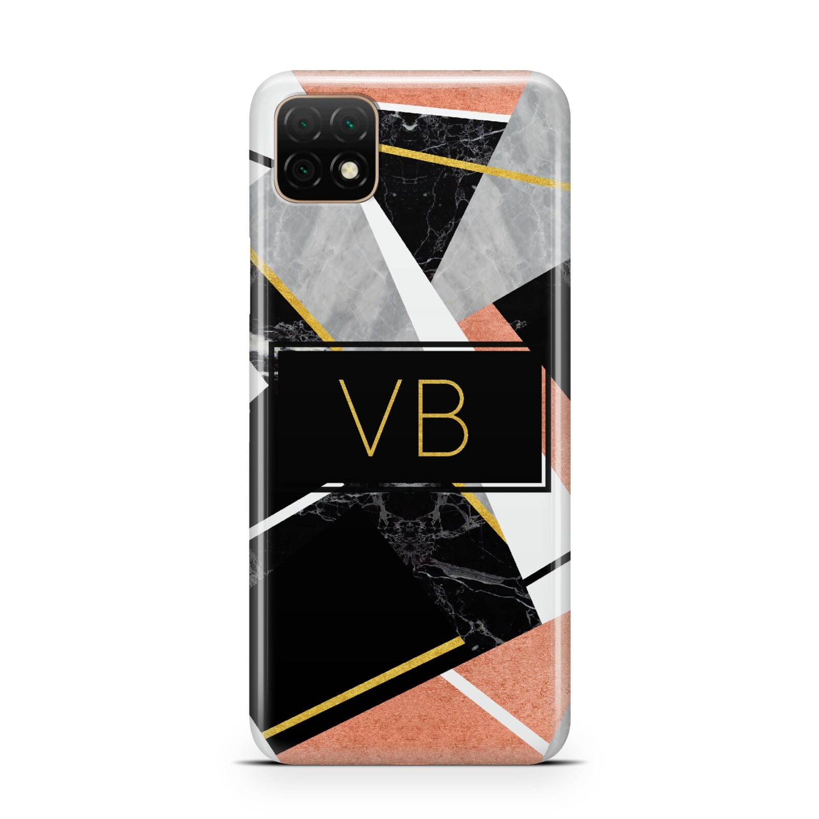 Personalised Gold Rose Monogram Huawei Enjoy 20 Phone Case