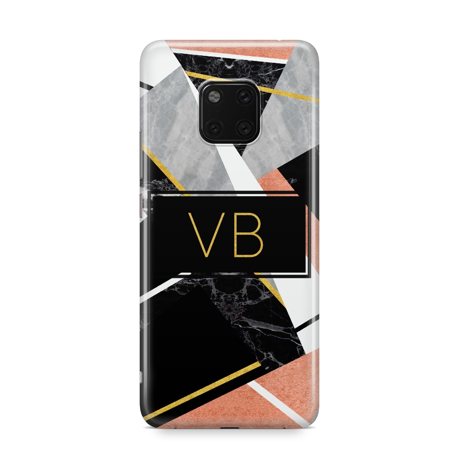 Personalised Gold Rose Monogram Huawei Mate 20 Pro Phone Case