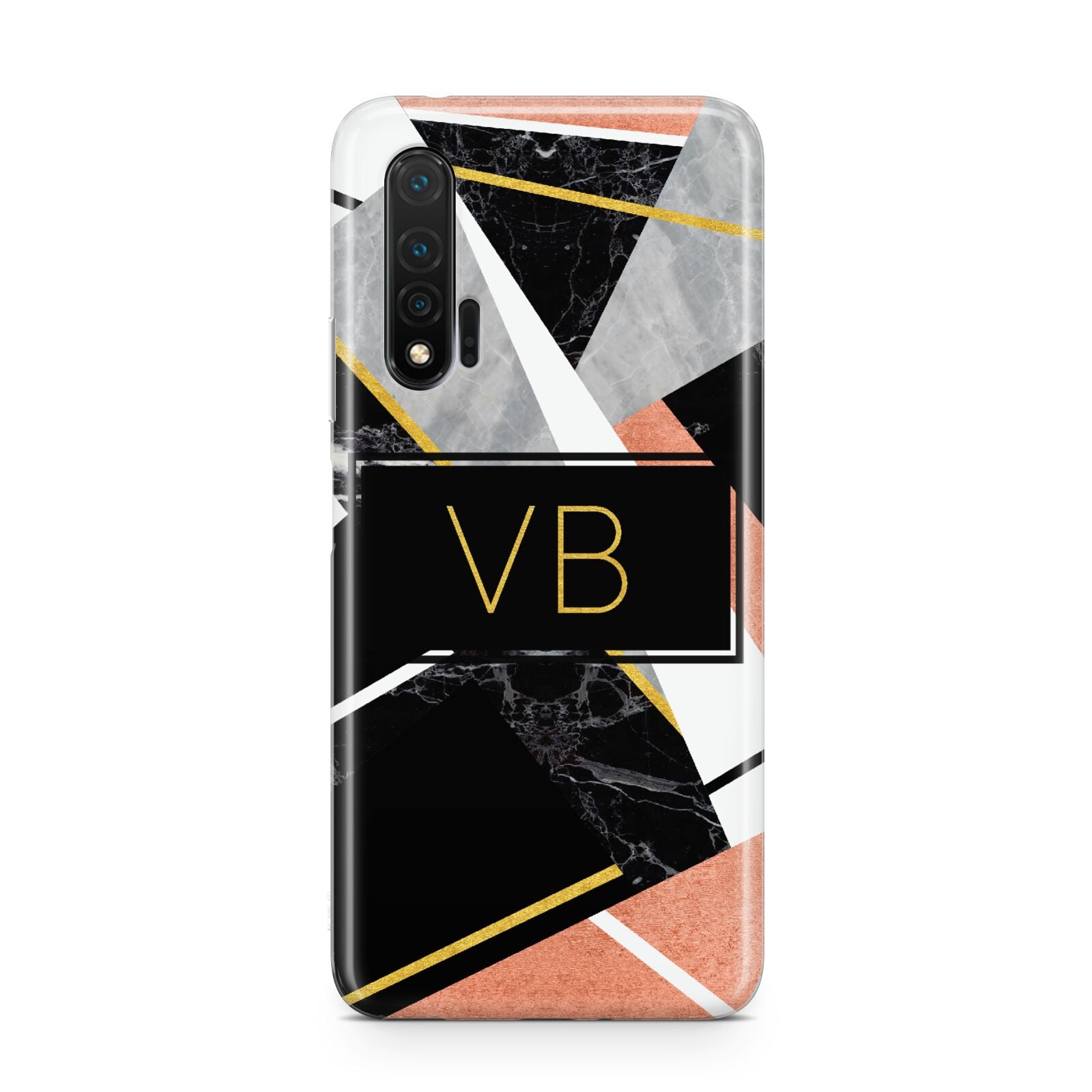 Personalised Gold Rose Monogram Huawei Nova 6 Phone Case