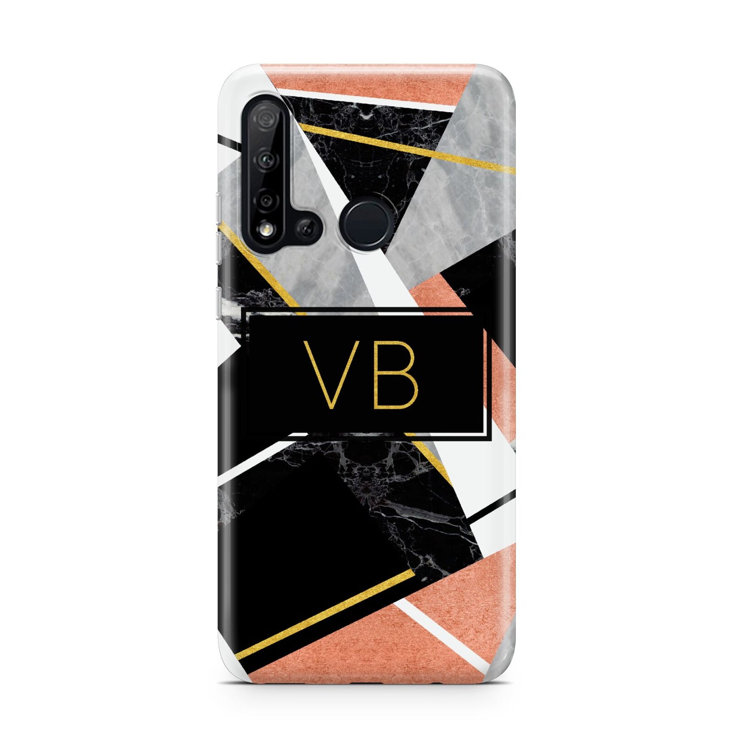 Personalised Gold Rose Monogram Huawei P20 Lite 5G Phone Case