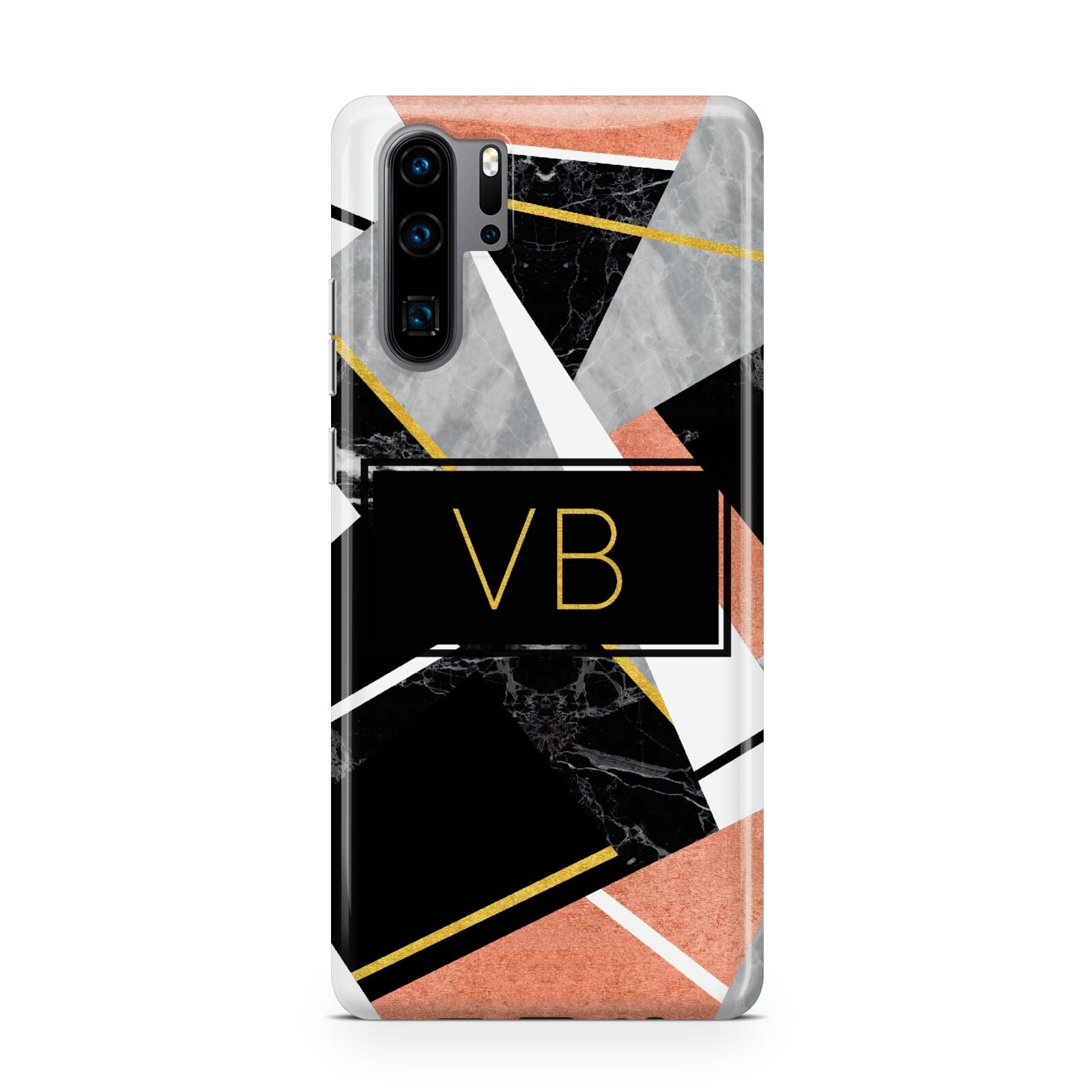 Personalised Gold Rose Monogram Huawei P30 Pro Phone Case