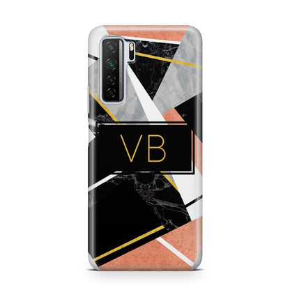 Personalised Gold Rose Monogram Huawei P40 Lite 5G Phone Case