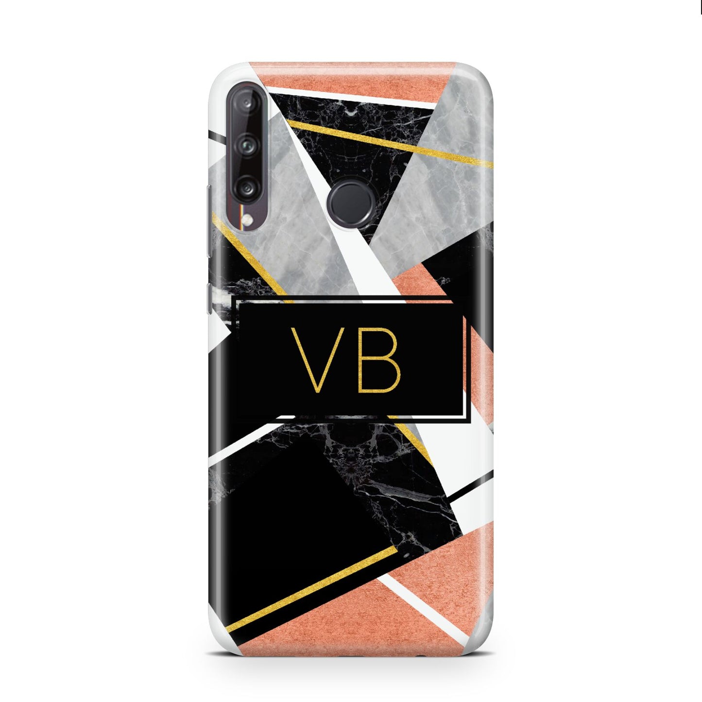 Personalised Gold Rose Monogram Huawei P40 Lite E Phone Case