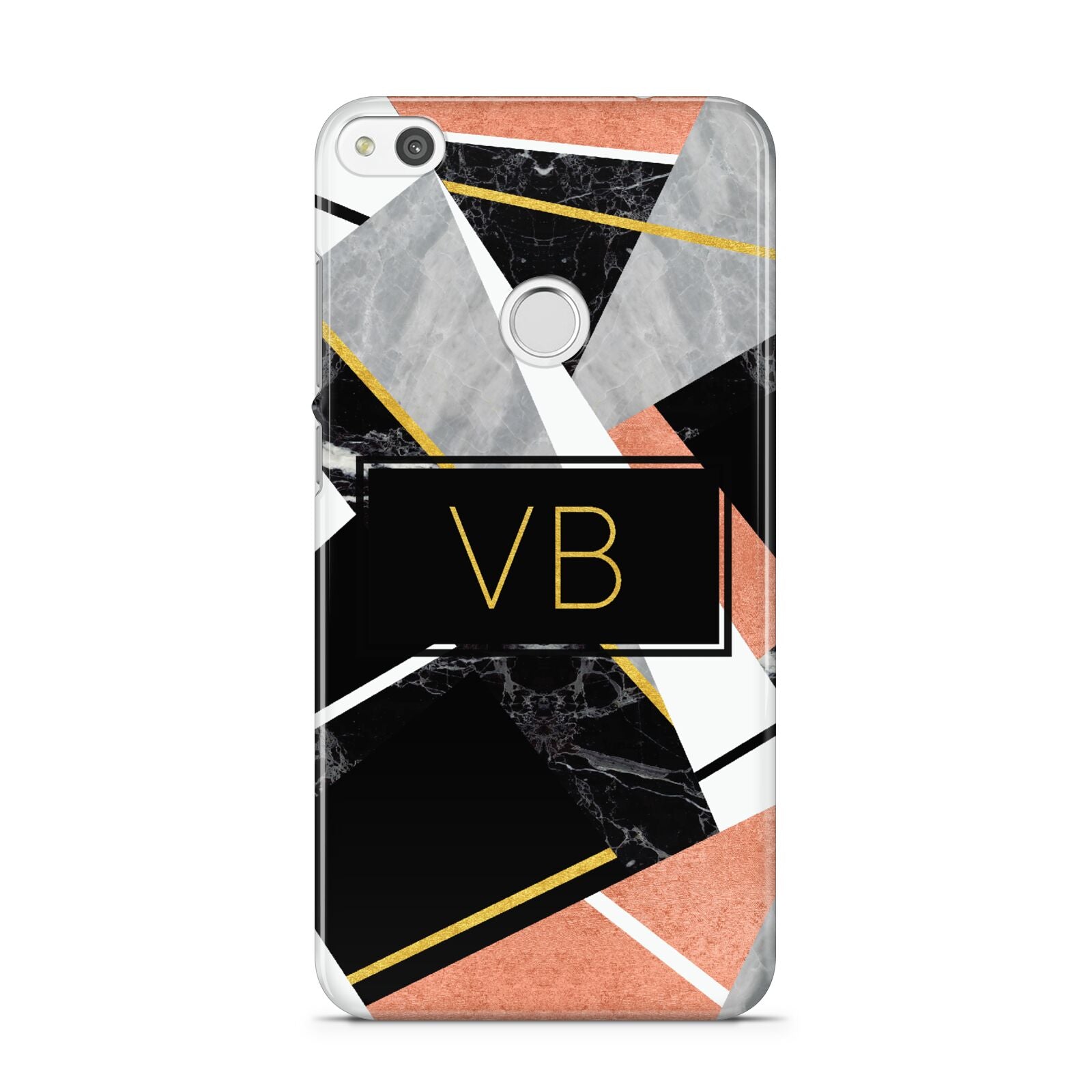 Personalised Gold Rose Monogram Huawei P8 Lite Case