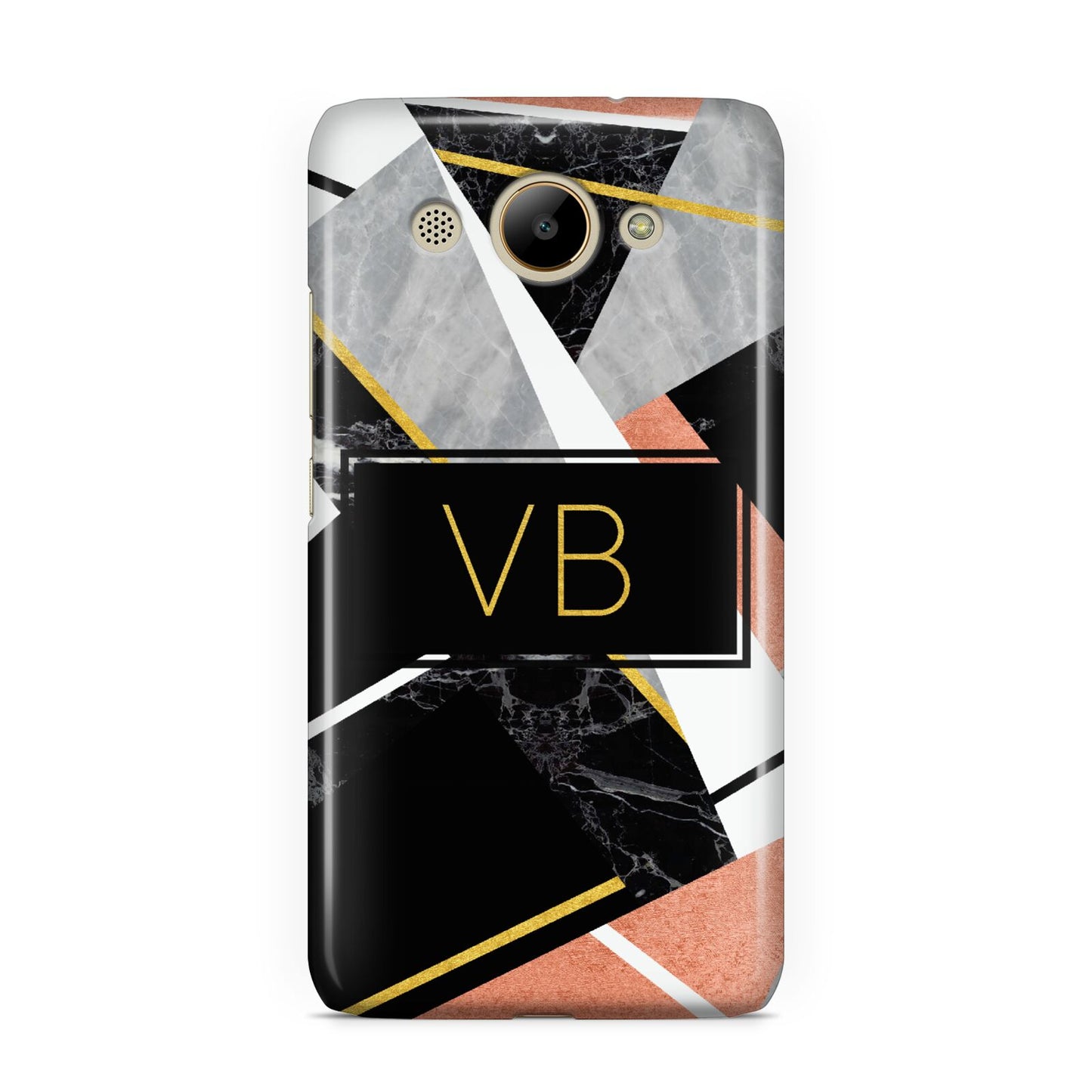 Personalised Gold Rose Monogram Huawei Y3 2017