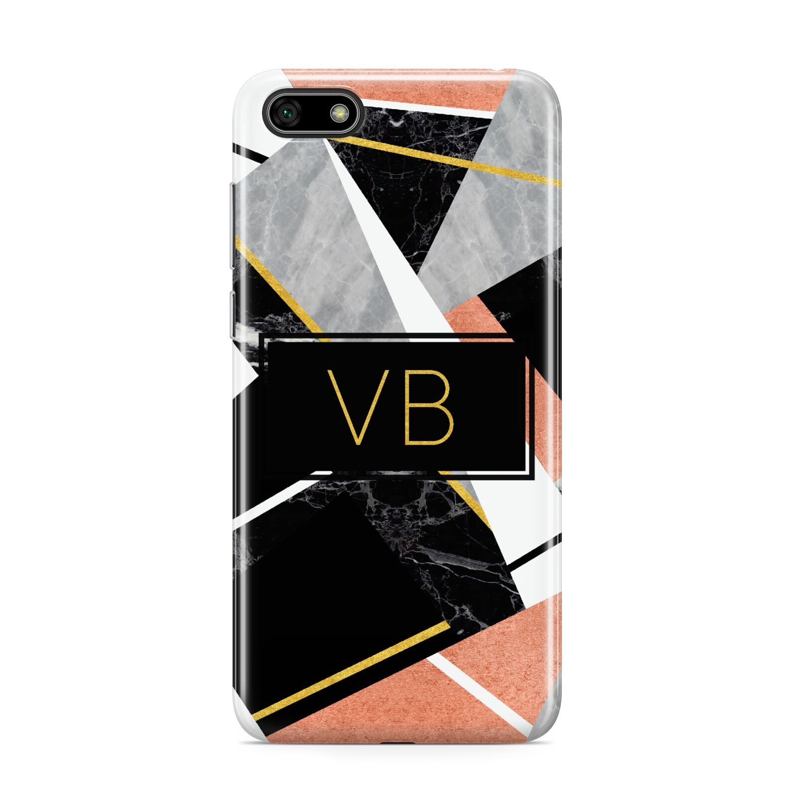 Personalised Gold Rose Monogram Huawei Y5 Prime 2018 Phone Case