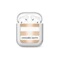 Personalised Gold Striped Name Initials AirPods Case