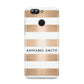 Personalised Gold Striped Name Initials Huawei Nova 2s Phone Case
