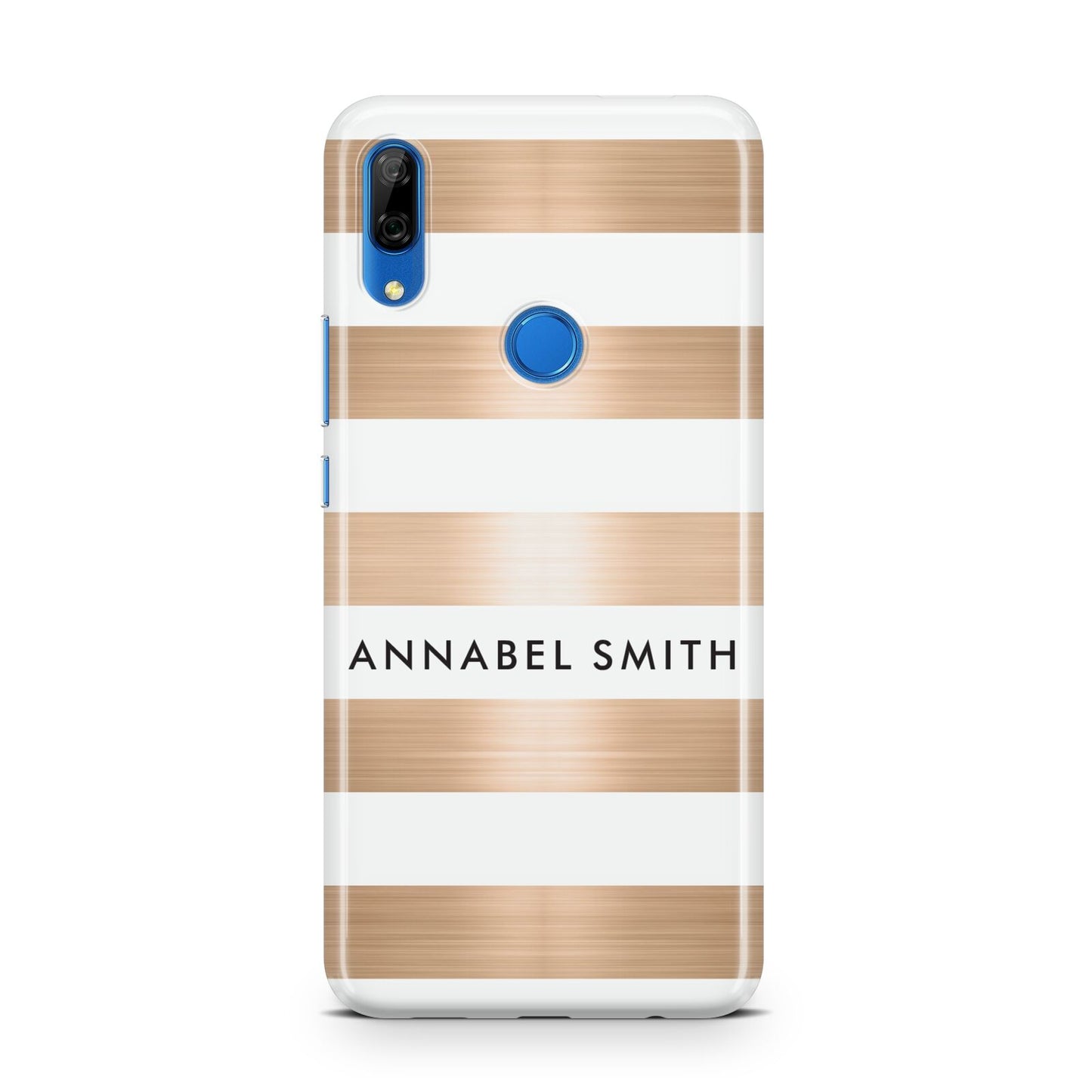 Personalised Gold Striped Name Initials Huawei P Smart Z