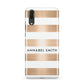 Personalised Gold Striped Name Initials Huawei P20 Phone Case