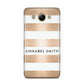 Personalised Gold Striped Name Initials Huawei Y3 2017