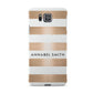 Personalised Gold Striped Name Initials Samsung Galaxy Alpha Case