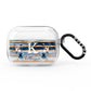 Personalised Gold Striped Watercolour AirPods Pro Clear Case