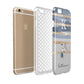 Personalised Gold Striped Watercolour Apple iPhone 6 3D Tough Case Expanded view