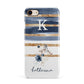 Personalised Gold Striped Watercolour Apple iPhone 7 8 3D Snap Case