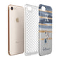 Personalised Gold Striped Watercolour Apple iPhone 7 8 3D Tough Case Expanded View