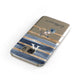 Personalised Gold Striped Watercolour Samsung Galaxy Case Front Close Up