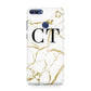 Personalised Gold Veins White Marble Monogram Huawei P Smart Case