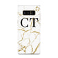 Personalised Gold Veins White Marble Monogram Samsung Galaxy S8 Case
