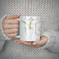 Personalised Gold White Marble Name 10oz Mug Alternative Image 5