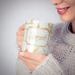 Personalised Gold White Marble Name 10oz Mug Alternative Image 6