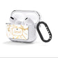 Personalised Gold White Marble Name AirPods Clear Case 3rd Gen Side Image