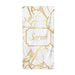Personalised Gold White Marble & Name Beach Towel
