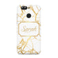 Personalised Gold White Marble Name Huawei Nova 2s Phone Case
